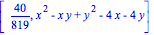 [40/819, x^2-x*y+y^2-4*x-4*y]